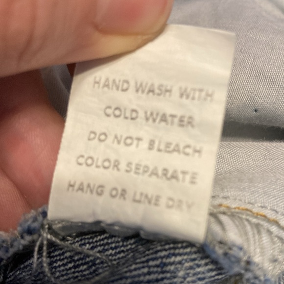 12th Tribe Womens Size S Dylan Light Wash Denim Asymmetrical Cross Over Jeans - Picture 11 of 16